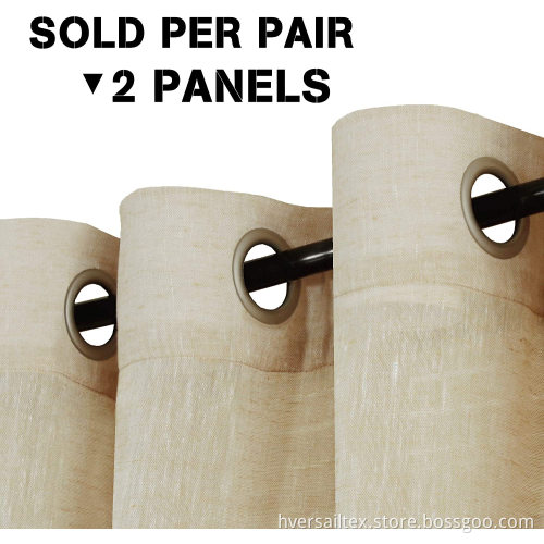 Window Grommet Butter Sheer Curtains Panels